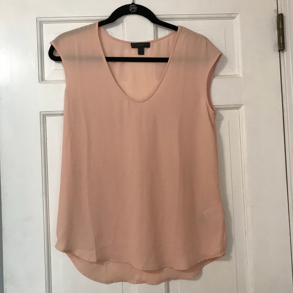 NWOT J. Crew Cap-Sleeve Shirttail Top